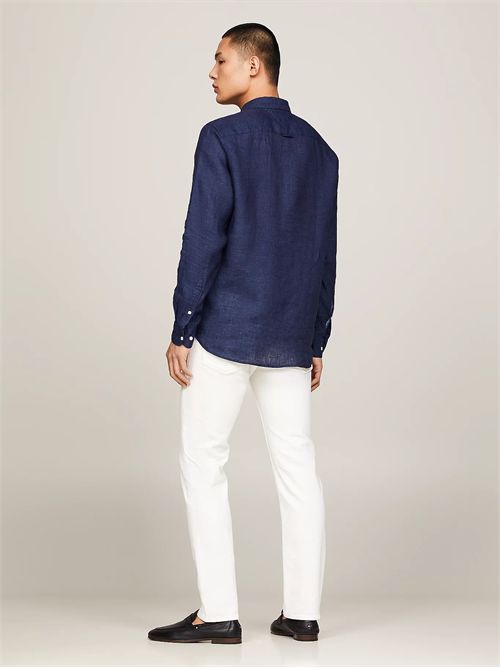camicia uomo navy TOMMY HILFIGER | MW0MW34602DCC